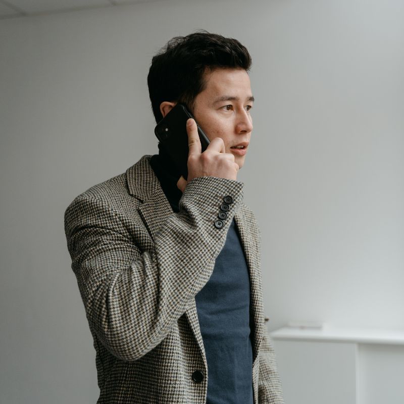 Person with a mobile
