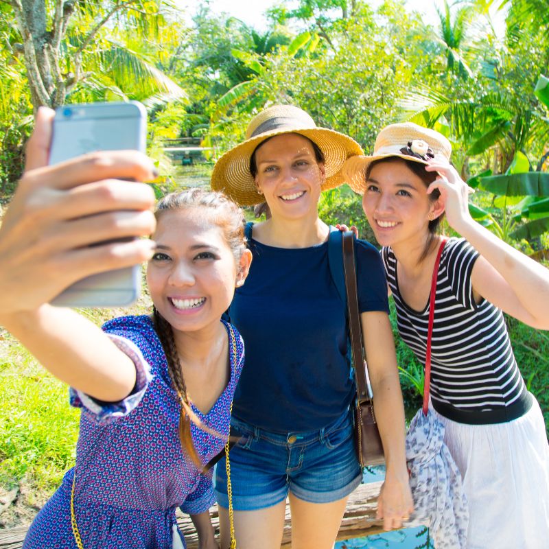 Tourist Taking a Selfie