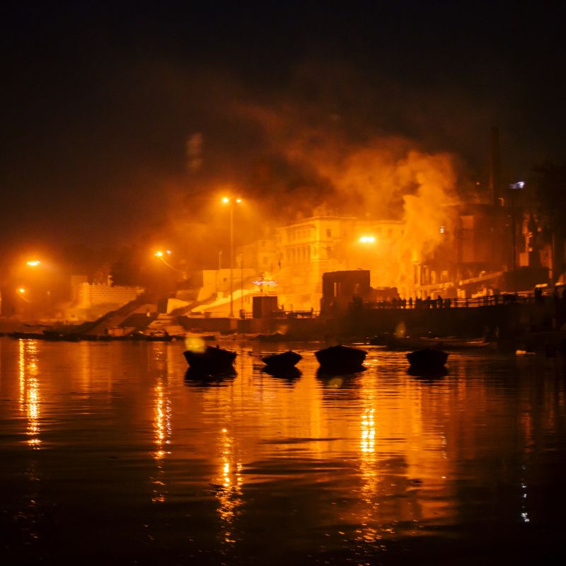 ghat at night